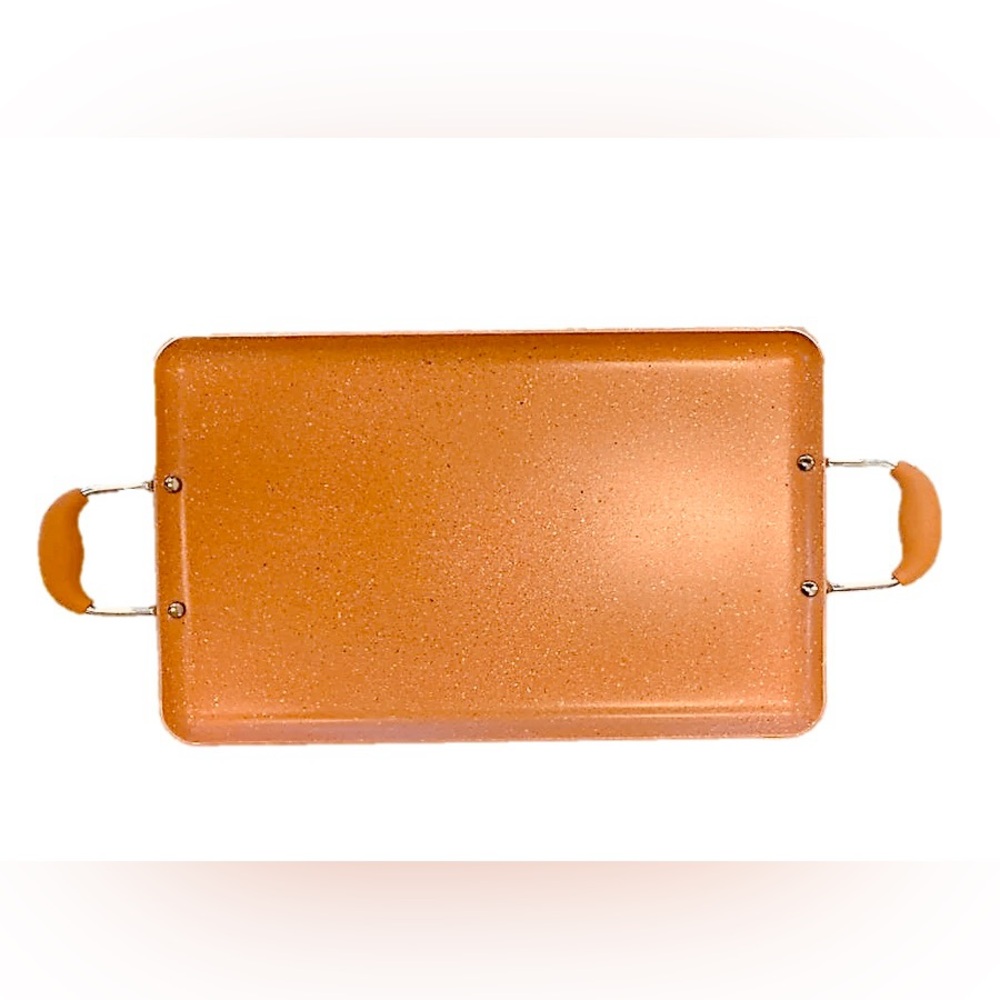 Terracotta Marble Double Griddle - Picture 2 of 5